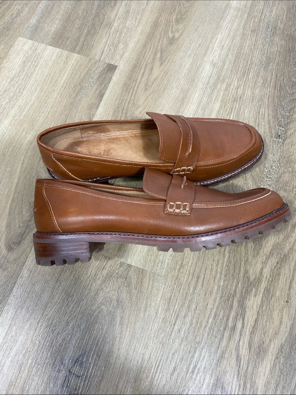 Madewell Corinne Lugsole Loafer in Cognac Brown size 11